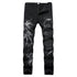 Mid Waisted Jeans Denim Pants Men's Jeans Elasticity Straight Pants